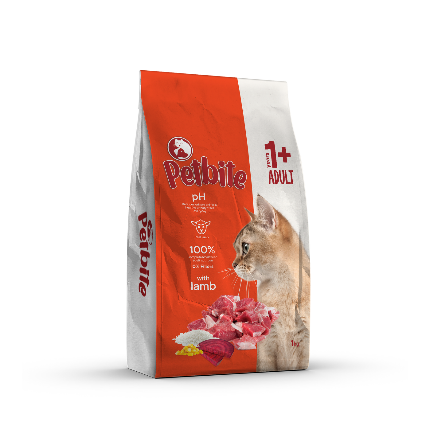 PETBITE ADULT CAT FOOD WITH LAMB 1 KG