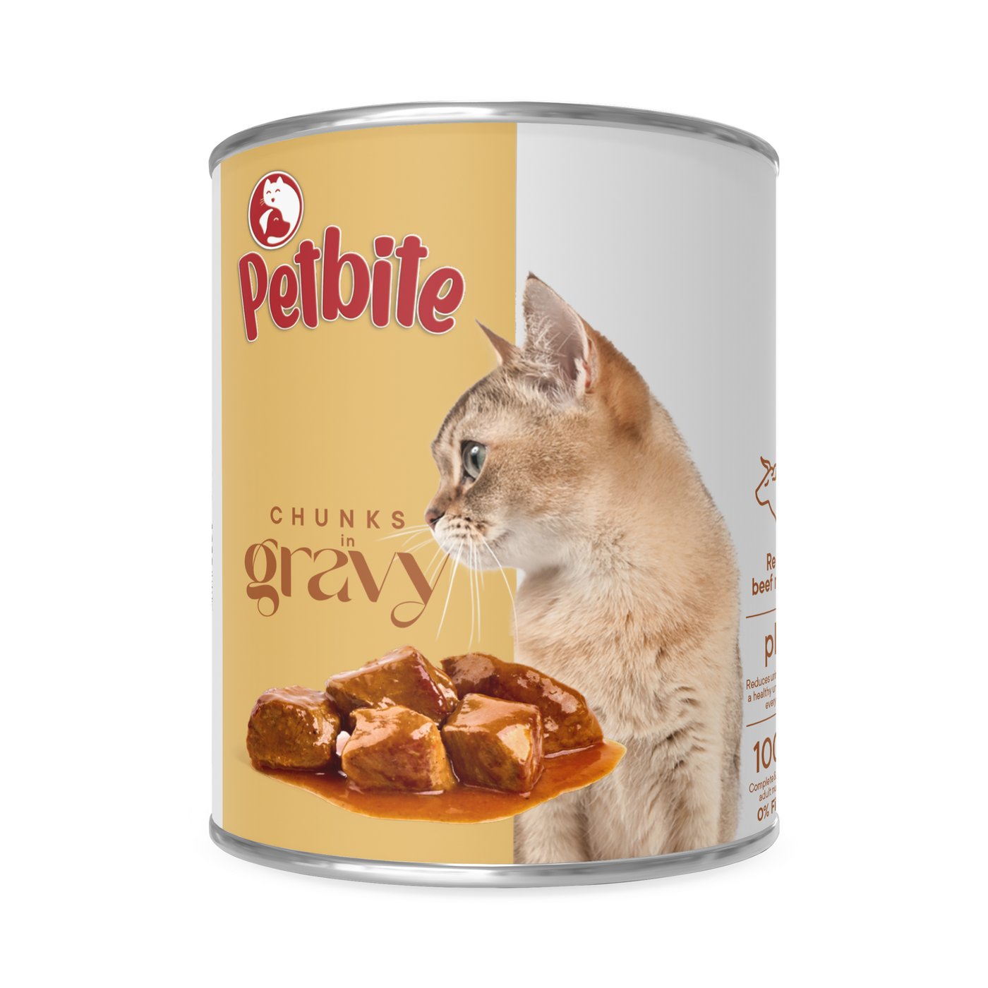 PETBITE ADULT CAT BEEF CHUNK IN GRAVY 400 GR