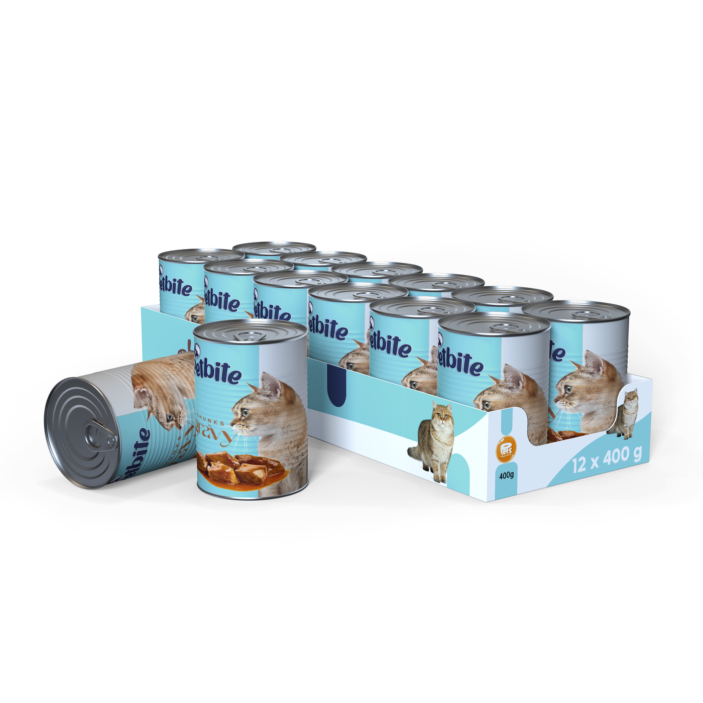 PETBITE ADULT CAT SALMON CHUNK IN JELLY 12x400 GR