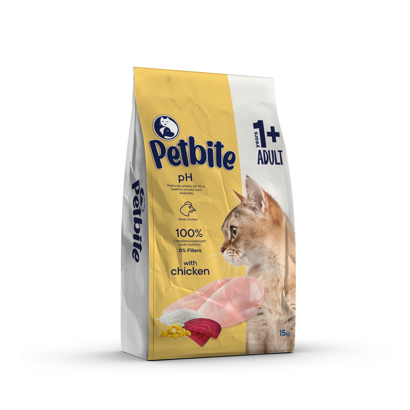PETBITE ADULT CAT FOOD WITH CHICKEN 15 KG