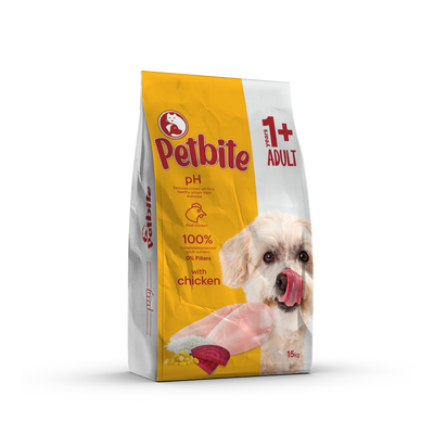 PETBITE ADULT DOG FOOD WITH CHICKEN 15 KG