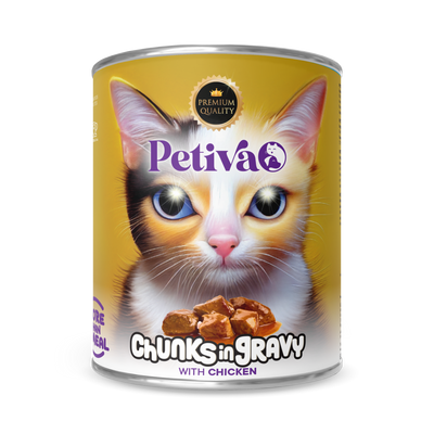 PETIVA ADULT CAT CHICKEN CHUNK IN GRAVY 400 GR