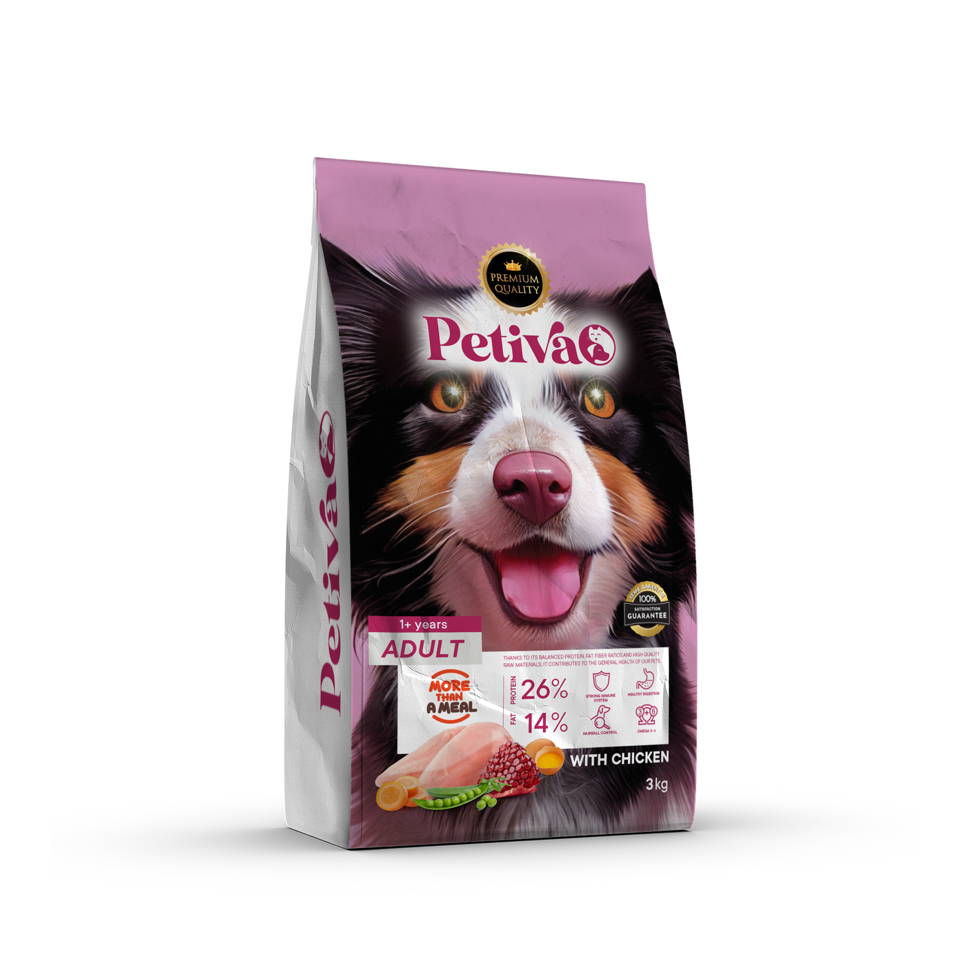 PETIVA ADULT DOG FOOD WITH CHICKEN 3 KG