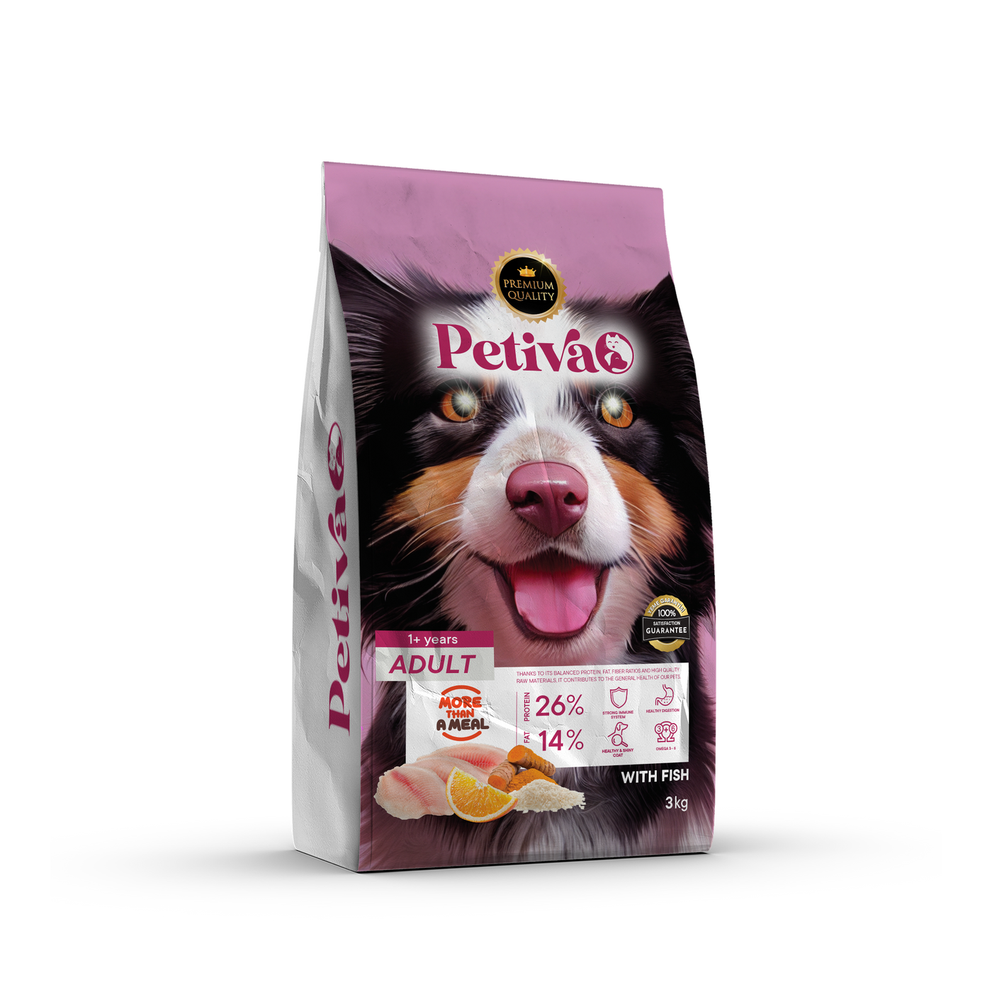 PETIVA ADULT DOG FOOD WITH FISH 3 KG