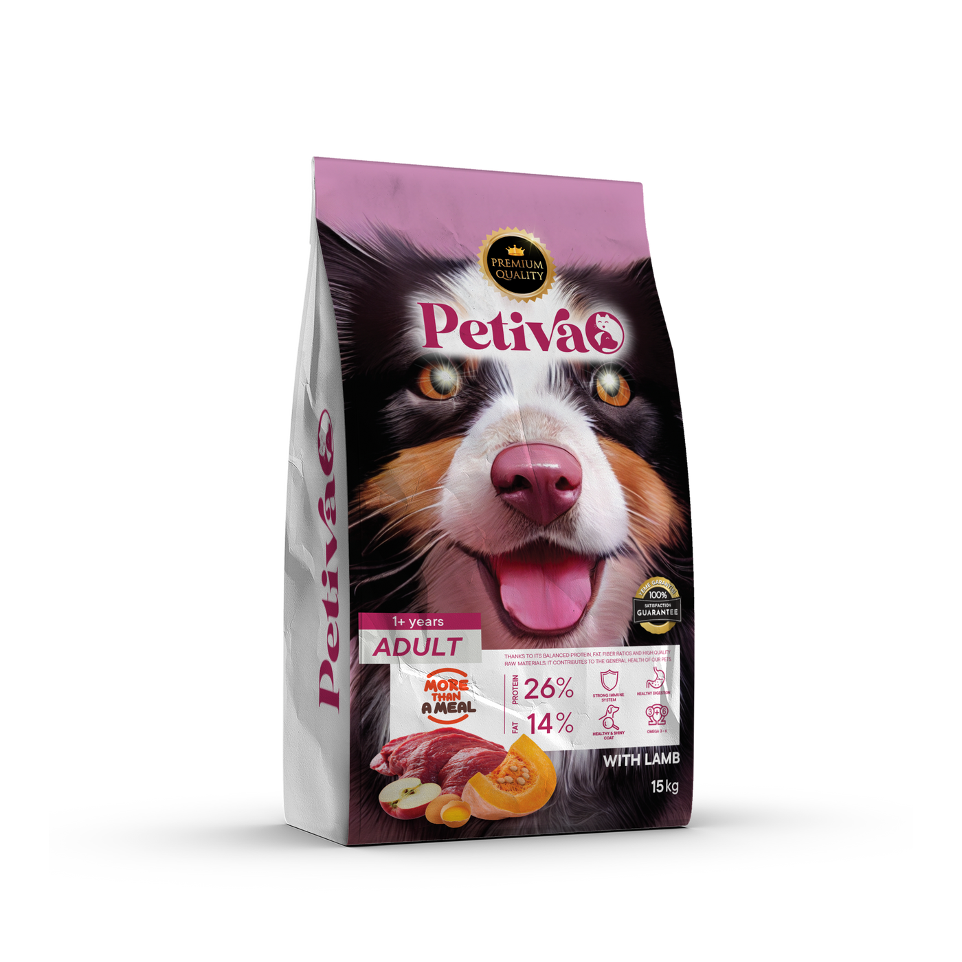 PETIVA ADULT DOG FOOD WITH LAMB 15 KG