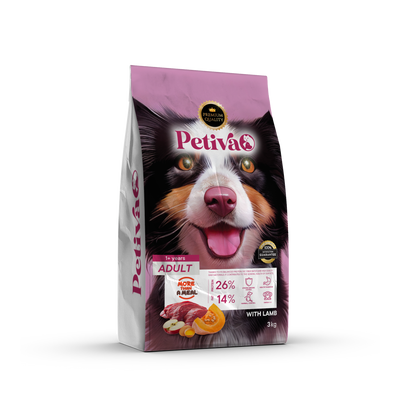 PETIVA ADULT DOG FOOD WITH LAMB 3 KG