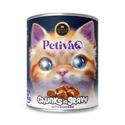 PETIVA KITTEN CHICKEN CHUNK IN GRAVY 400 GR