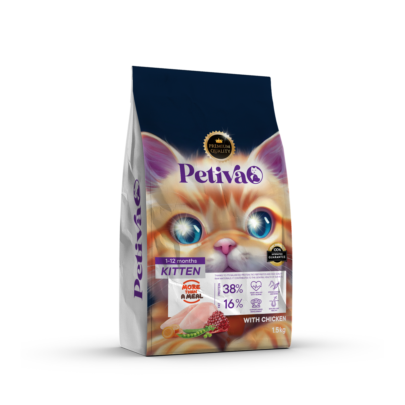 PETIVA KITTEN FOOD WITH CHICKEN 1.5 KG