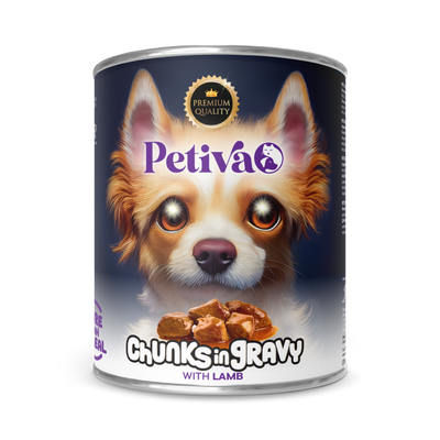 PETIVA PUPPY LAMB CHUNK IN GRAVY 400GR