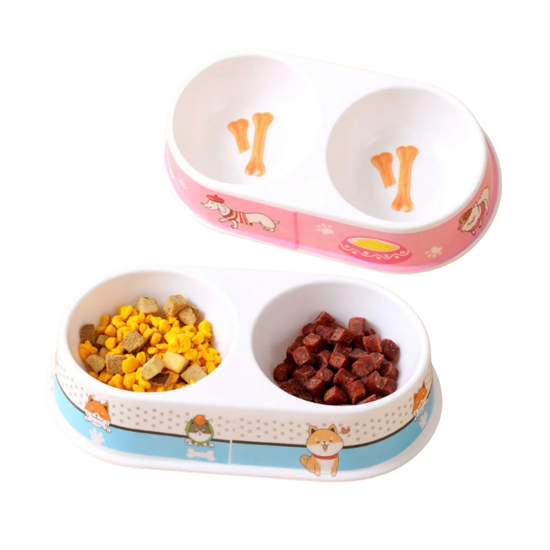 Snoopy Dual Pet Bowls 35.5×18.5×6.5cm