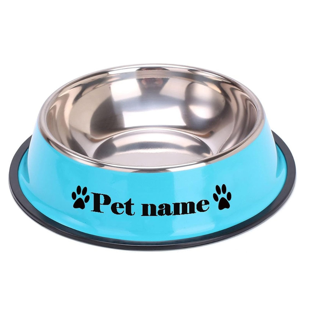 Macaroon Cartoon Stainless Steel Dog Bowl 30 cm
