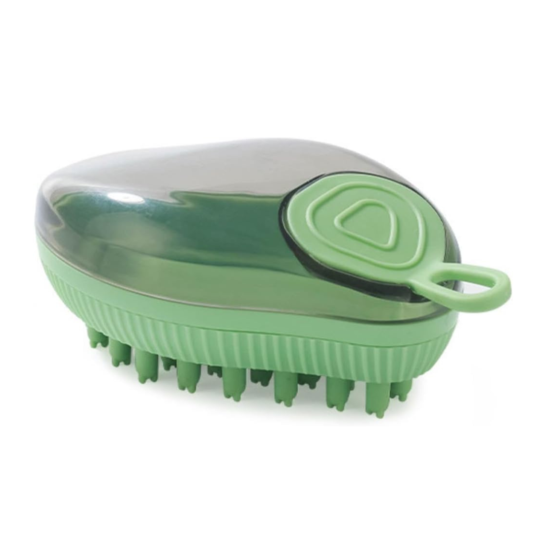Pets Mango Shaped Shower Brush Green
