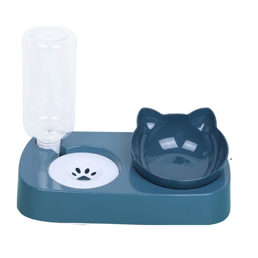 Cat Ear Feeding And Drinking Bowl Small Green