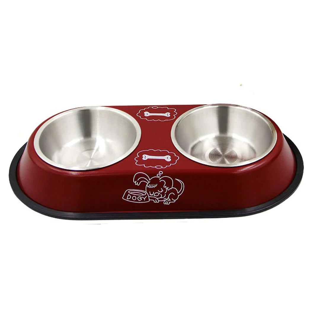 Stainless Steel Double Mouth Bowl Beige Small