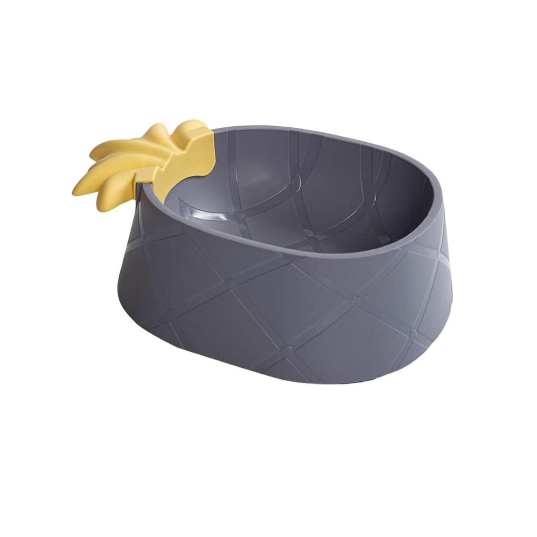 Pineapple Pet Food Bowl-Grey