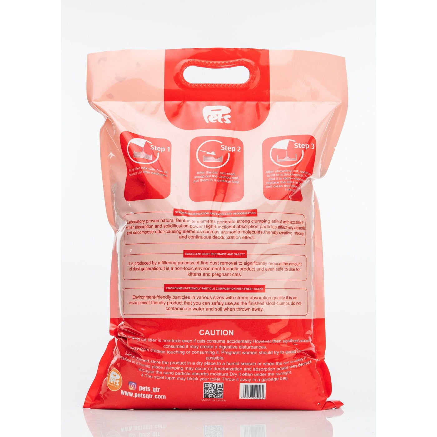 Pets Bentonite Cat Litter with Rose Scent – 5L/4kg Back