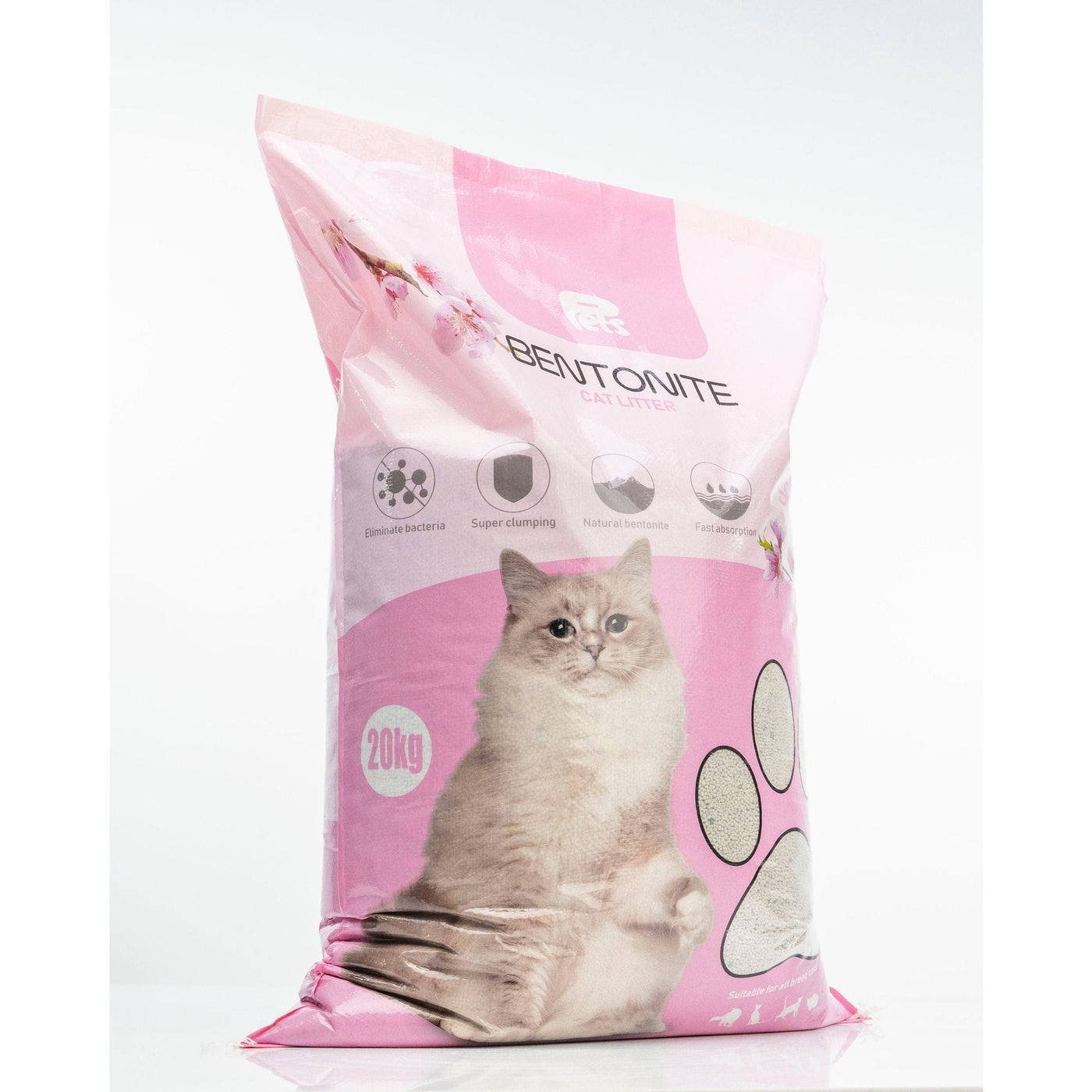 Pets Bentonite Cat Litter with Sakura Scent – 20kg