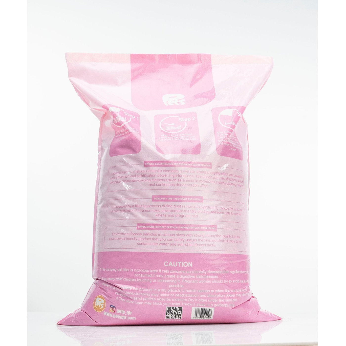 Pets Bentonite Cat Litter with Sakura Scent – 20kg Back