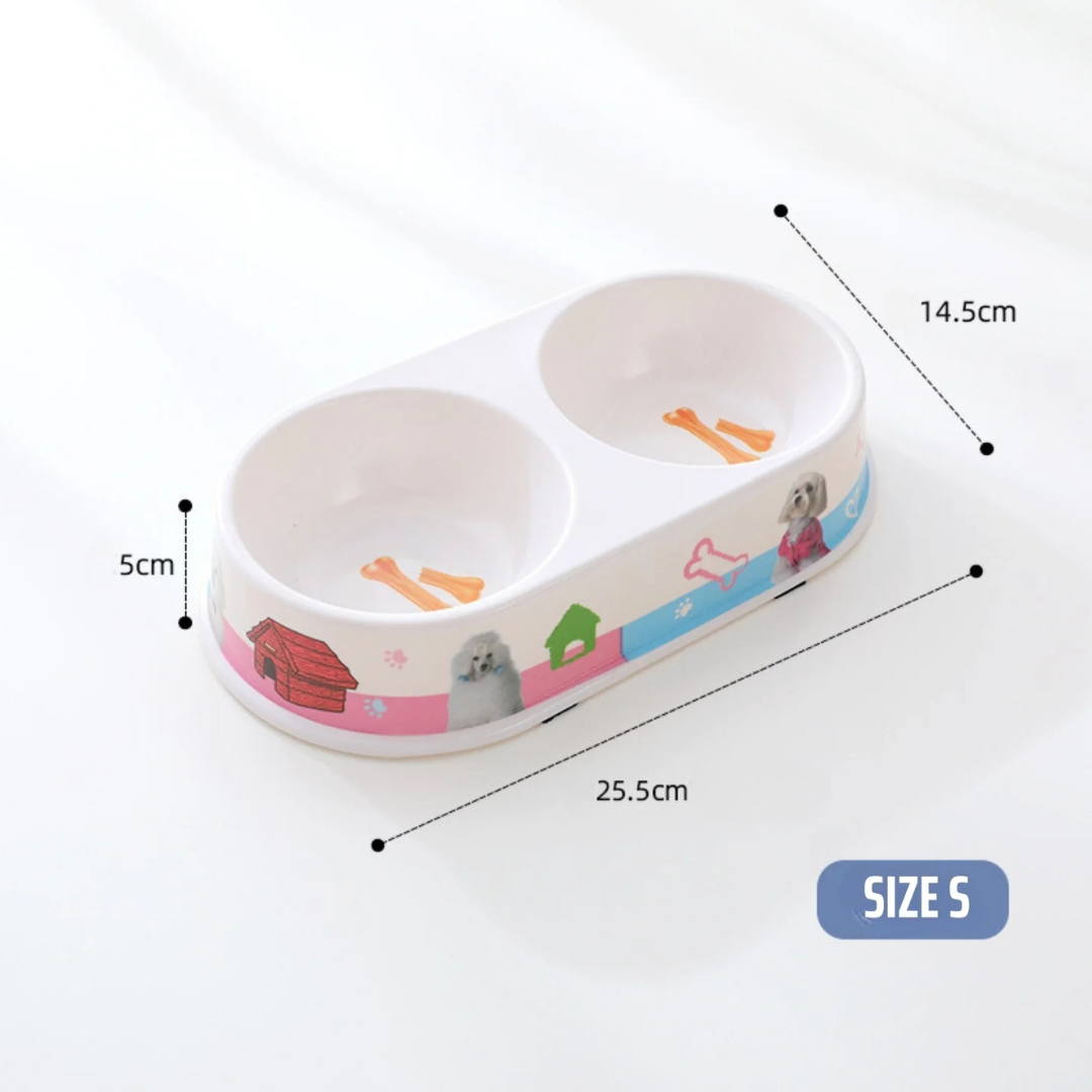 Snoopy Dual Pet Bowls 25.5×14.5×5cm