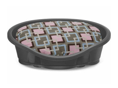 IMAC Lettino Dido Dog Bed – Dark Blue with Cushion, 66 x 48 x 10 cm pink