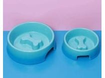 Ely Blue Gradient Bone Print Slow Food Ceramic Bowl (Medium)