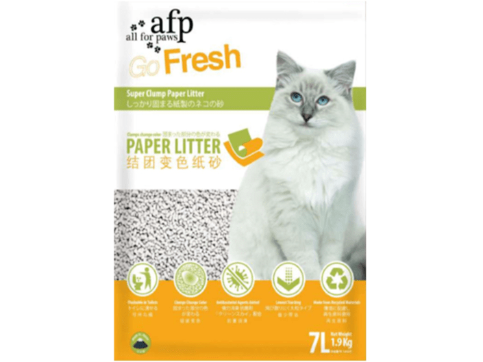 Afb Paper Cat Litter 1.9Kgs (Water Turns Blue)
