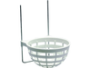 Plastic Nest Basket with Metal Hooks White