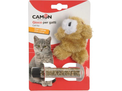 Polyester Cat Toy with Catnip (in tube) teddybear