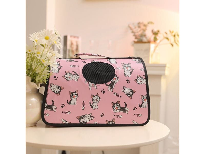 Portable Outing Cartoon Pet Backpack Pink