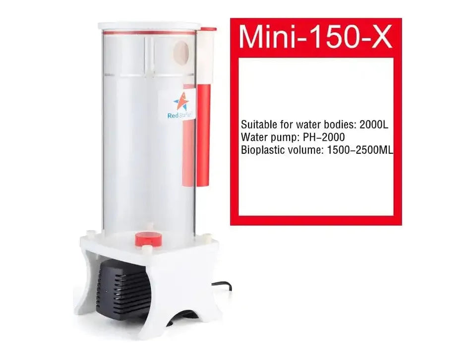 Redstar Mini-150-X Aquarium Biopellet Filter Media Reactor with Pump