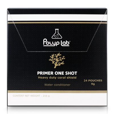 Polyp Lab Primer One Shot packaging on a white background