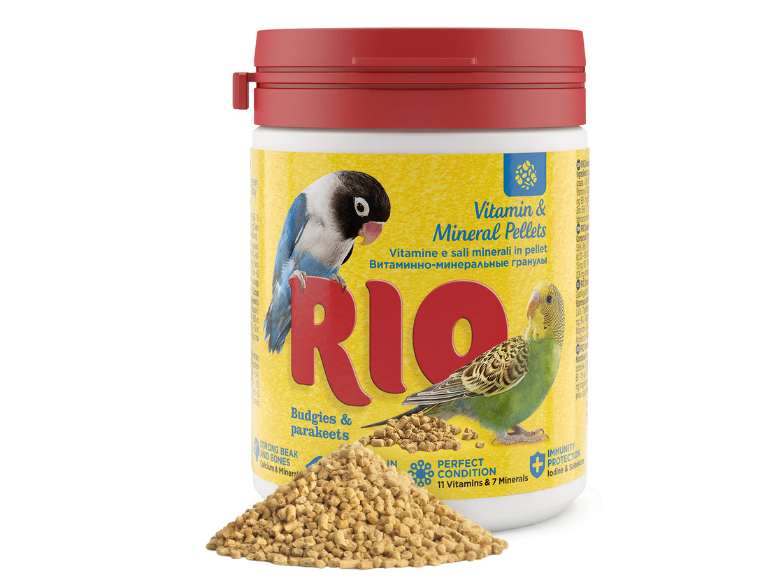 Rio Vitamin And Mineral Pellets For Budgies And Parakeets, 120 G