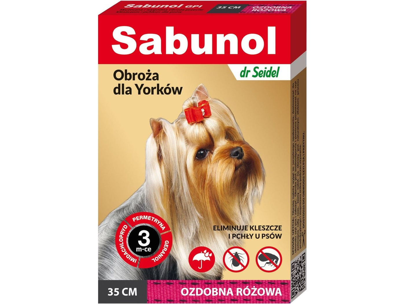 SABUNOL - reflective collar against ticks and fleas for dog 35 cm