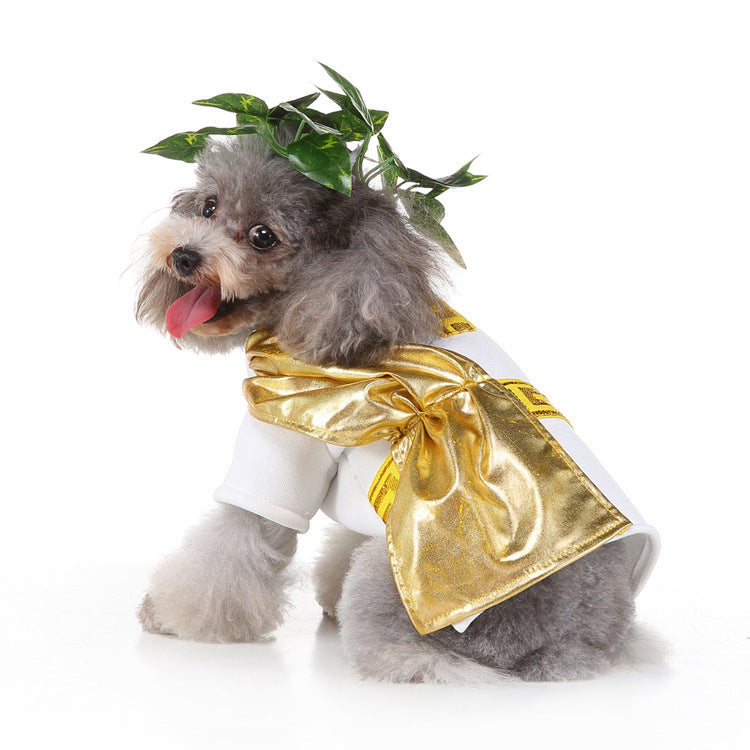 Roman Toga Service Pet Clothes White