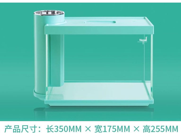 Nepall Cylindrical Filter Fish Tank 35X17.5X25.5Cm