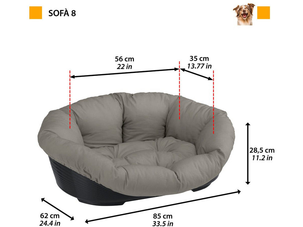 SOFA' 12 Gray Pet Bed