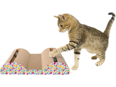 Scratching Cardboard Toy with Two Balls