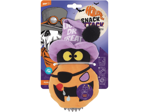 Halloween Snack Attack Dog Toy - Pumpkin