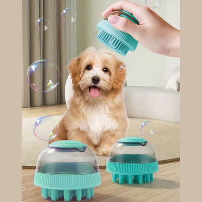 Pets Capsule Bath Brush Green