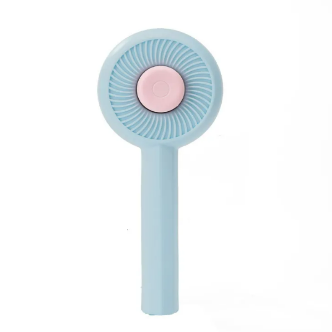 Pet Grooming Swirl Self-Cleaning Comb Light Blue