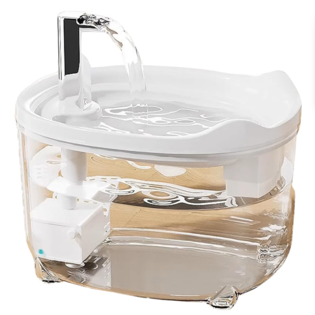 Hoopet Pet Cat Ear Automatic Drinking Fountain (White) 1.5L