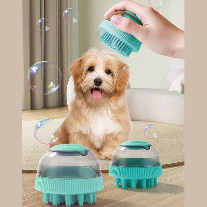 Pets Capsule Shower Brush Blue