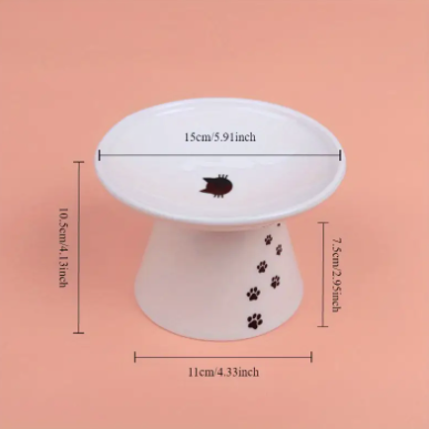 Flat Face Wide Japanese Tall Cervical Bowl White