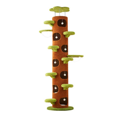 Solid Wood Cat Tower For Indoor Cats, Large Climber Tower 250-280cm