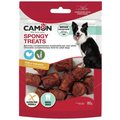 Spongy Chunks with Chicken (80g Bag) - Spongy Treats with Rosemary Flavor