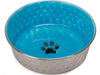 Stainless Steel Bowl with Rubber Rim and Ceramic Finish (1.9L) Blue