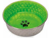 Stainless Steel Bowl with Rubber Rim and Ceramic Finish (1.9L) green