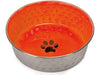 Stainless Steel Bowl with Rubber Rim and Ceramic Finish (1.9L) red