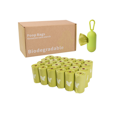 Starch-Based Garbage Bag 24 Rolls+Purple Dispenser