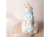 Strap Cat Surgical Gown Blue &amp; White – Recovery Suit for Cats